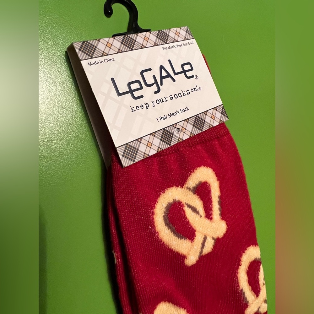 PRETZEL SOCKS so knotty FUN food Legale men’s fashion humor snacks
